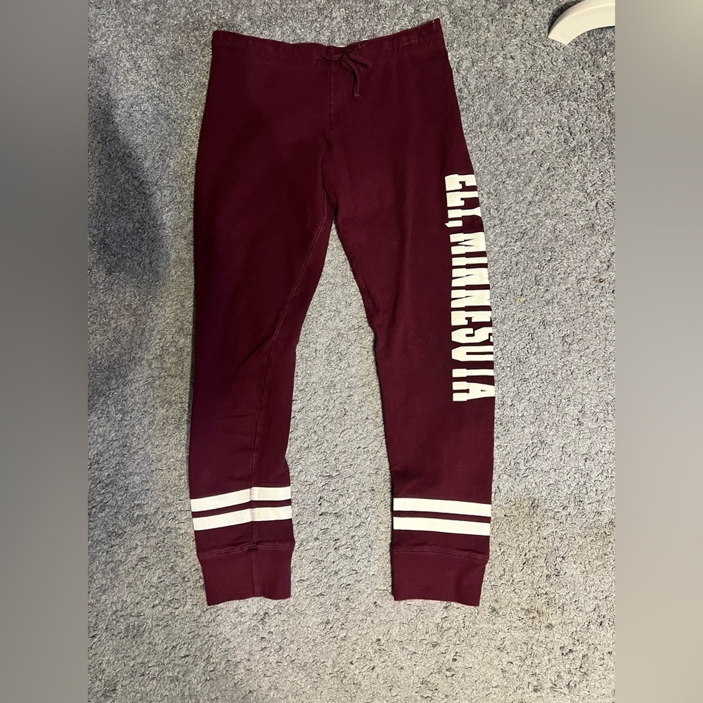 3/$15 Maroon Sweatpants with White Stripes